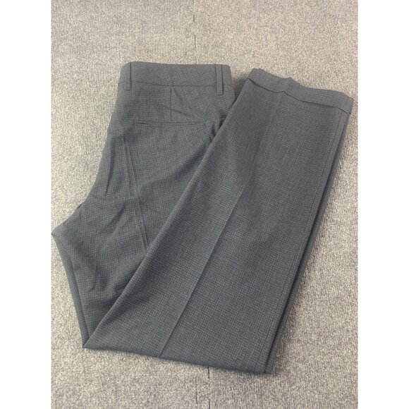 Hugo Boss Mens Flat Front Wool Blend Dress Pants Size 34x33 Gray - Picture 1 of 11